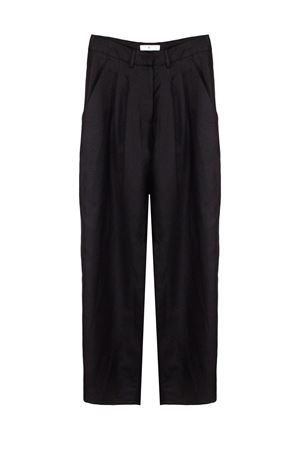 Black trousers in virgin wool and linen PT TORINO | CDVSFKZ00STDSD810990